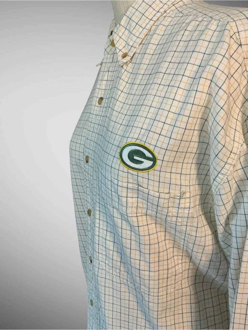 CSA Green Bay Packers Button Down Shirt Men’s Large Cotton NFL